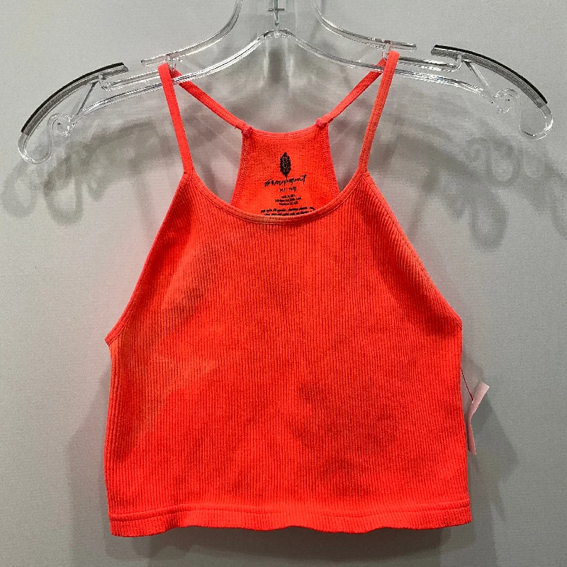 Athletic Tank Top By Free People In Orange, Size: M