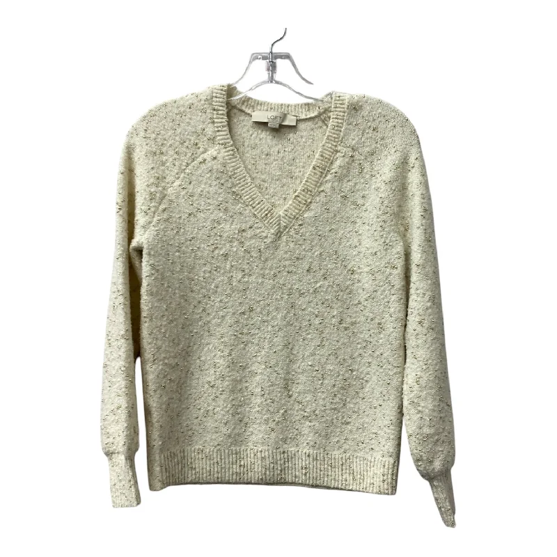 Sweater By Loft In Cream, Size:Xs