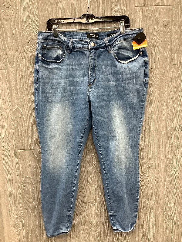 Jeans Skinny By Judy Blue In Blue Denim, Size: 20