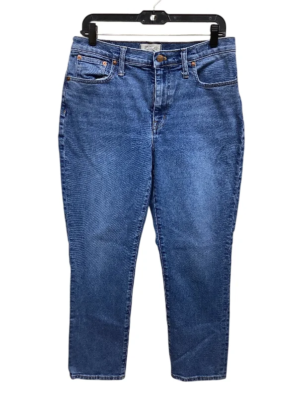 Jeans Straight By Madewell In Blue Denim, Size: 10