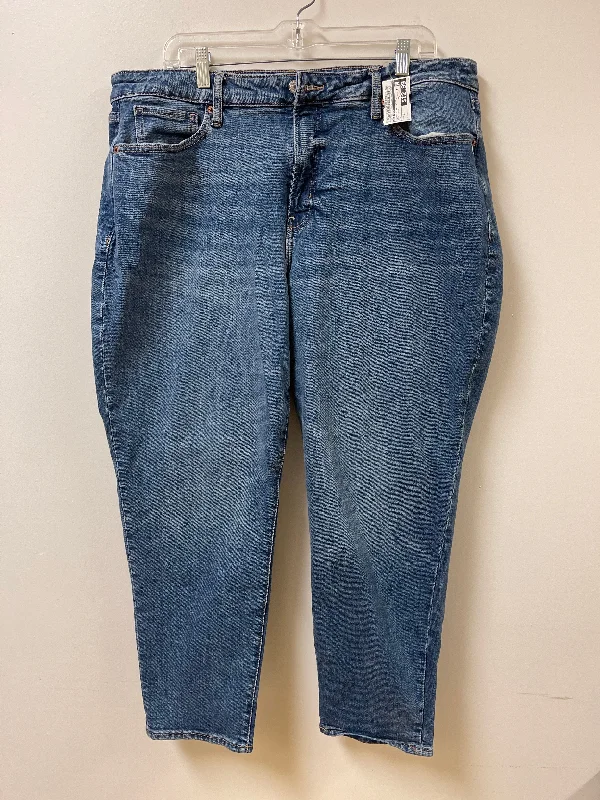 Jeans Straight By Old Navy In Blue Denim, Size: 18