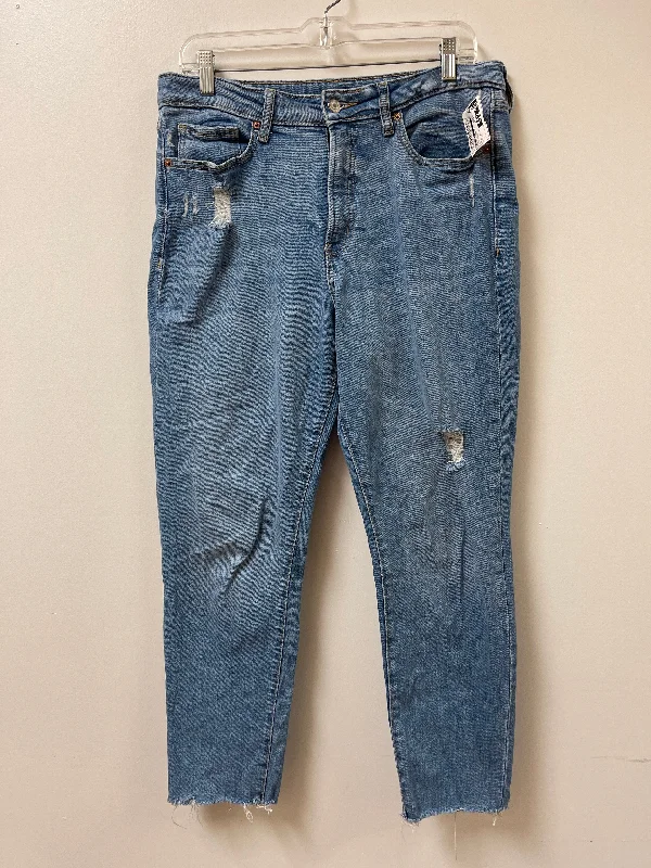 Jeans Straight By Old Navy In Blue Denim, Size: 12