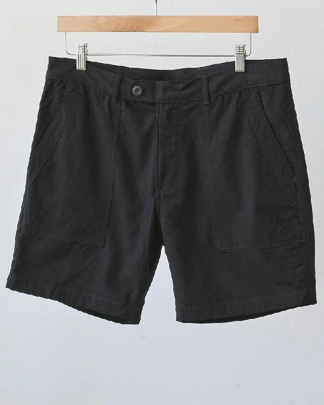 CORRIDOR RIPSTOP CAMP POCKET SHORTS IN BLACK