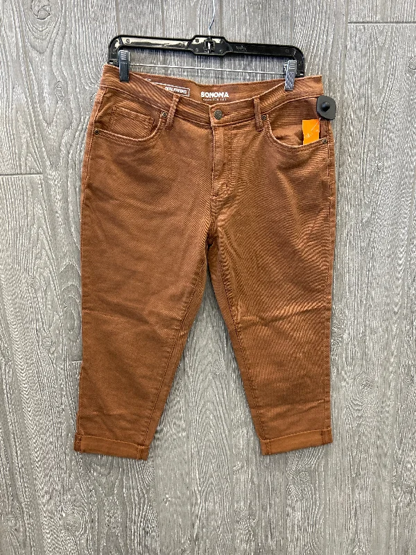 Jeans Straight By Sonoma In Brown, Size: 8