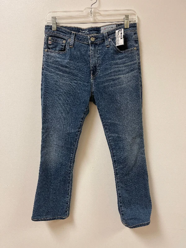 Jeans Cropped By Adriano Goldschmied In Blue Denim, Size: 6