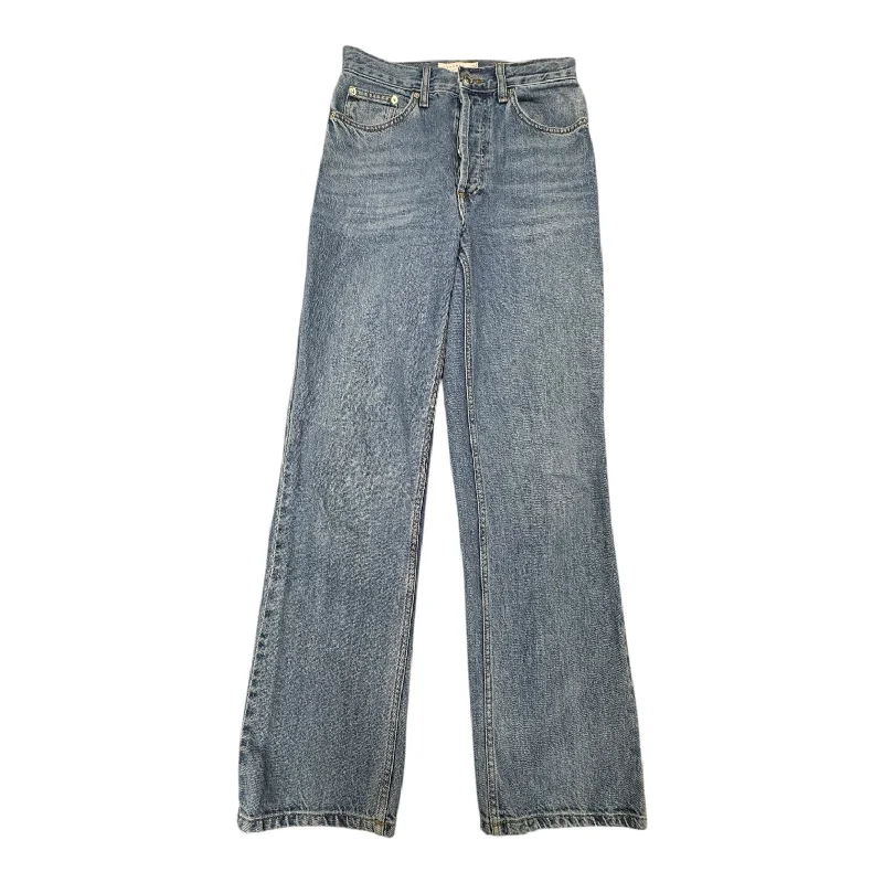 Jeans Straight By Top Shop In Blue, Size:6L