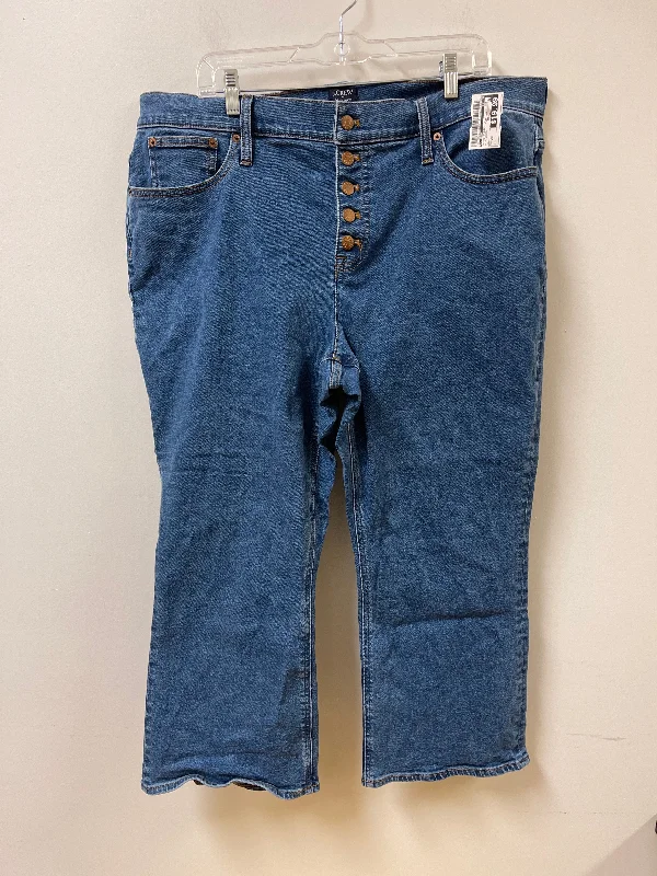 Jeans Flared By J. Crew In Blue Denim, Size: 20