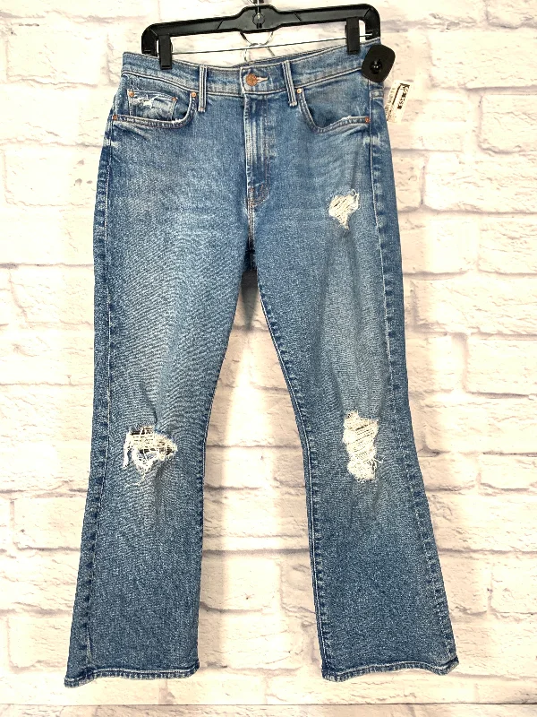 Jeans Straight By Mother Jeans In Blue Denim, Size: 6