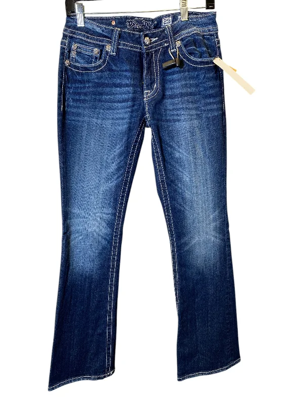 Jeans Boot Cut By Miss Me In Blue, Size: 8 Sleek Men's Contemporary 