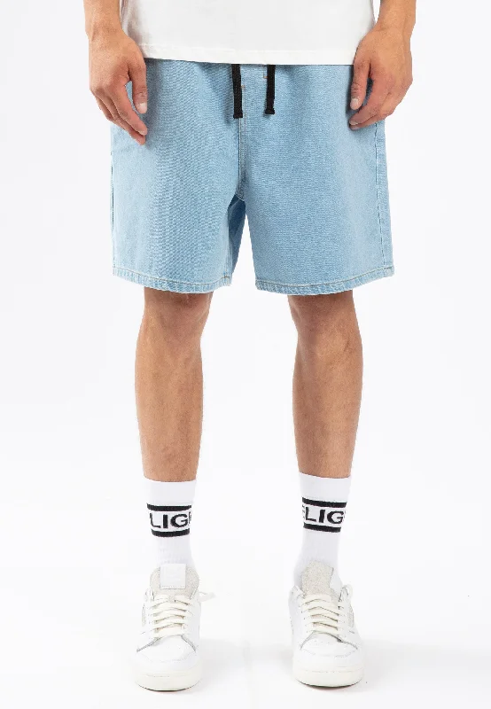 SKATE SHORTS BLUE FADED WASH