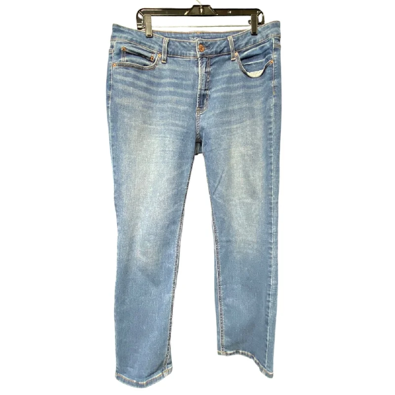 Jeans Straight By Time And Tru In Blue Denim, Size: 16