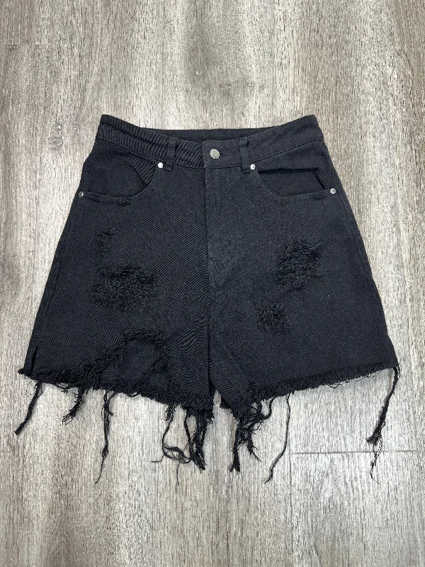 Shorts By Hyfve In Black Denim, Size: S