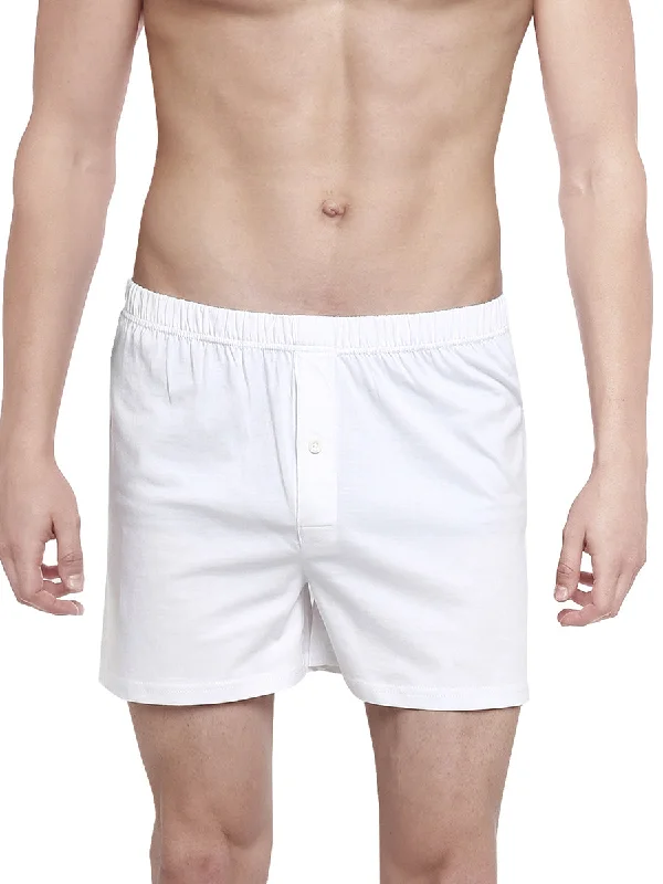 Men Knitted White Boxers Real Relax