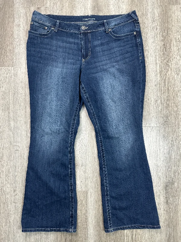 Jeans Straight By Maurices In Blue Denim, Size: 20