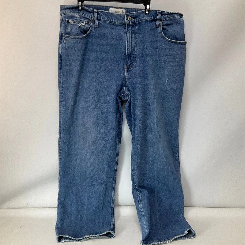 Jeans Boyfriend By Abercrombie And Fitch In Blue Denim, Size: 16