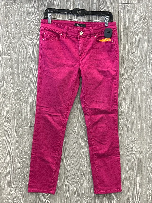 Jeans Straight By White House Black Market In Pink, Size: 4