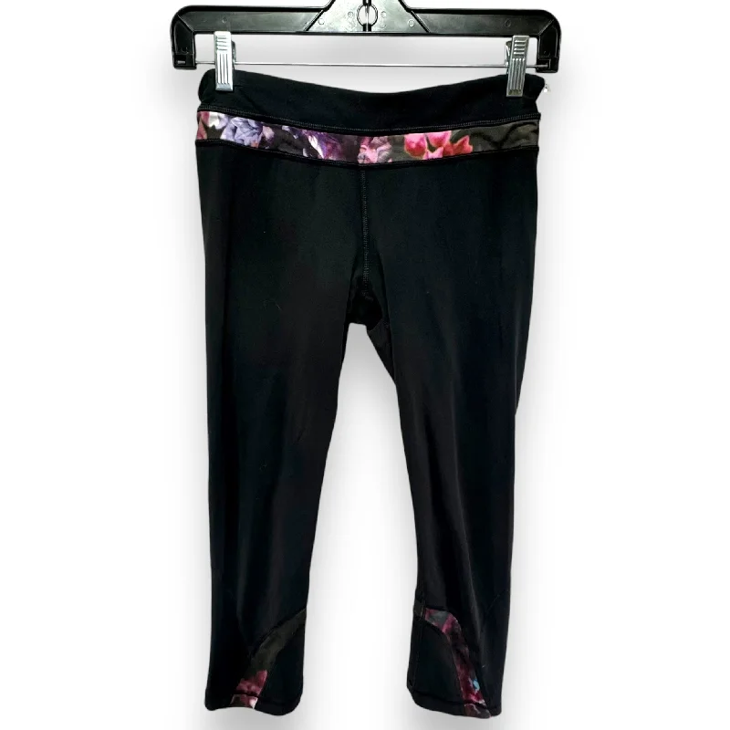 Athletic Leggings Capris By Lululemon In Black & Pink, Size: 6