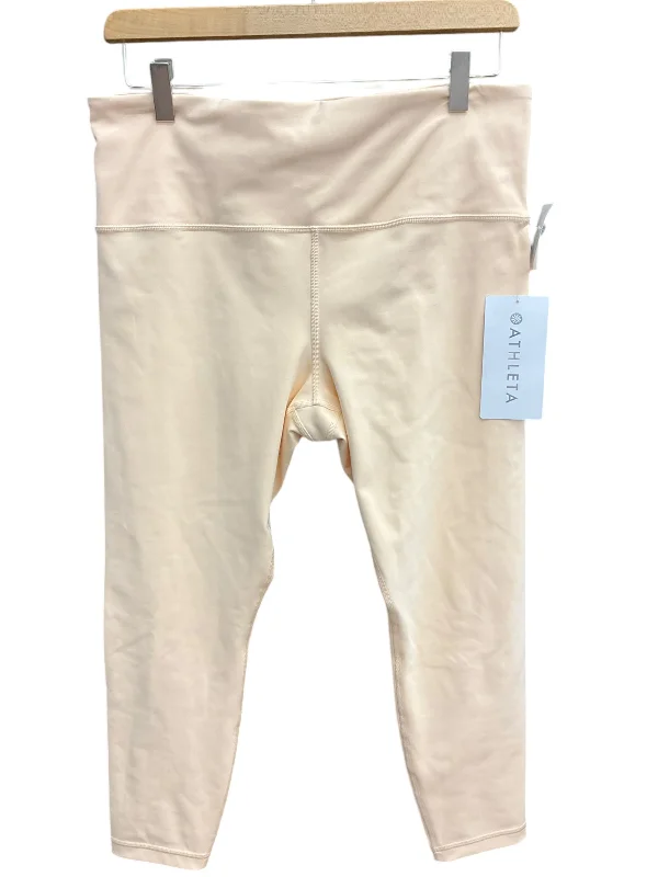 Athletic Leggings Capris By Athleta In Peach, Size: L