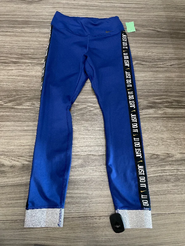 Athletic Leggings By Nike Apparel In Blue, Size: S