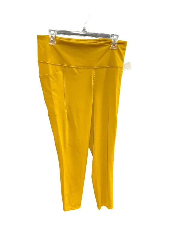 Athletic Leggings By Calia In Yellow, Size: L