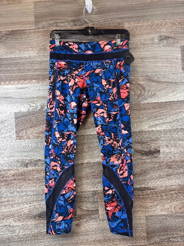 Athletic Leggings By Lululemon In Blue & Orange, Size: S