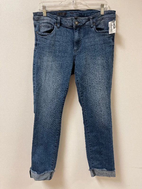 Jeans Straight By Kut In Blue Denim, Size: 12