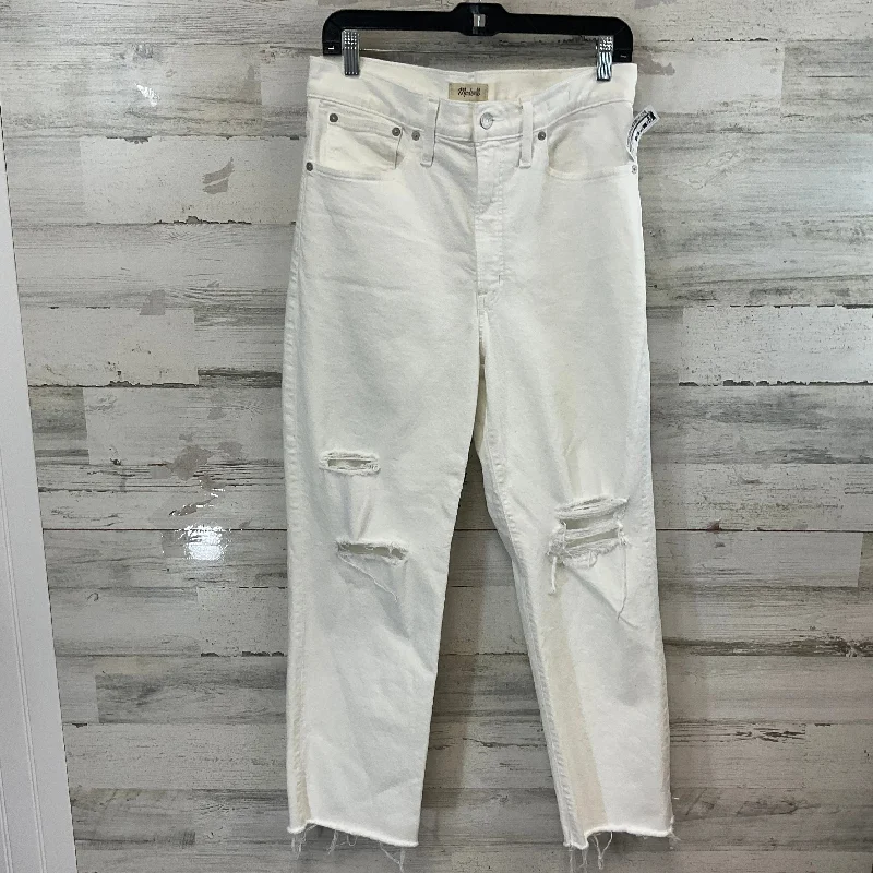 Jeans Straight By Madewell In White Denim, Size: 8